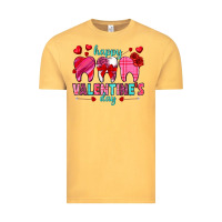 Vintage Mustard Happy Valentine's Day with teeth Valentine's Day Vintage Tee - HowdyJamesFarm