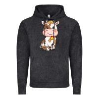 Vintage Black Cartoon Cow Vintage Hoodie - HowdyJamesFarm