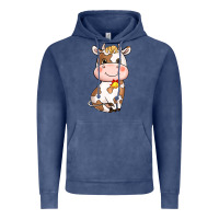 Cartoon Cow Vintage Hoodie | Teevron