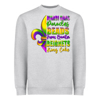 Heather Grey mardi gras parades beads french quarter beignets Heavyweight Sweatshirt - FaDigitalArtStudio