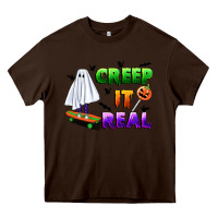 Chocolate Brown creep it real Heavy Core Tee - BundleAndBundleShop