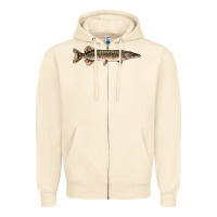 Sandshell Northern Pike Fish Illustrations Zipper Hoodie - LillyAllenDesigns