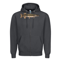 Smoke Northern Pike Fish Illustrations Zipper Hoodie - LillyAllenDesigns