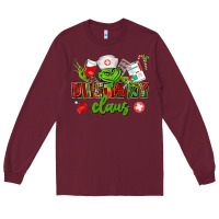 Burgundy dietary claus Long Sleeve Tee - CowGirlArtShop
