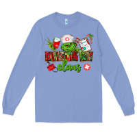Colony Blue dietary claus Long Sleeve Tee - CowGirlArtShop