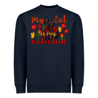 Navy my cat is my valentine valentine's day Heavyweight Sweatshirt - FaDigitalArtStudio