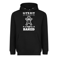 Black Let's Get Baked Smoking Weed Funny Christmas Gift 1 Heavyweight Hoodie - lanVoArt