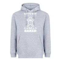 Heather Grey Let's Get Baked Smoking Weed Funny Christmas Gift 1 Heavyweight Hoodie - lanVoArt