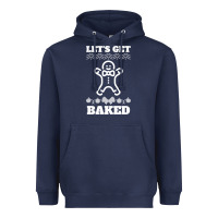 Navy Let's Get Baked Smoking Weed Funny Christmas Gift 1 Heavyweight Hoodie - lanVoArt