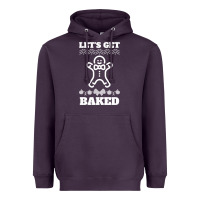 Plum Let's Get Baked Smoking Weed Funny Christmas Gift 1 Heavyweight Hoodie - lanVoArt