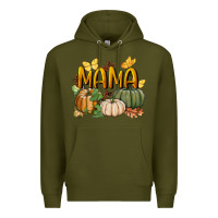 Army Green mama pumpkin Premium Hoodie - BundleAndBundleShop