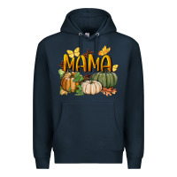 Navy mama pumpkin Premium Hoodie - BundleAndBundleShop