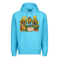 Ocean Blue mama pumpkin Premium Hoodie - BundleAndBundleShop