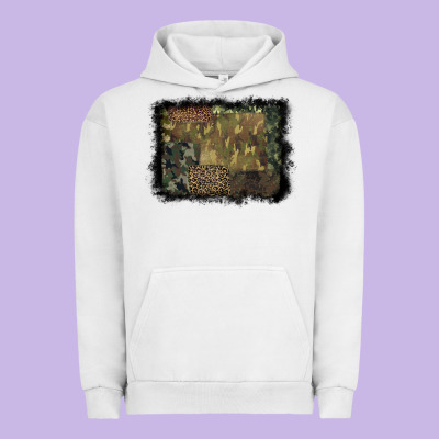 Camouflage Leopard Background Urban Hoodie Designed By Barkaloodesign