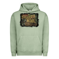 Pigment Oil Green camouflage leopard background Urban Hoodie - BarkalooDesign