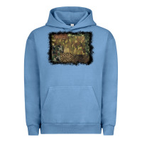 Pigment Pebble Blue camouflage leopard background Urban Hoodie - BarkalooDesign