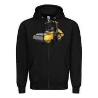 Black Drum Roller Zipper Hoodie - LillyAllenDesigns