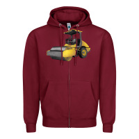 Burgundy Drum Roller Zipper Hoodie - LillyAllenDesigns