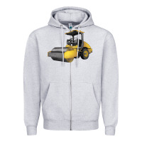 Heather Grey Drum Roller Zipper Hoodie - LillyAllenDesigns