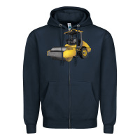 Navy Drum Roller Zipper Hoodie - LillyAllenDesigns