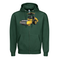 Sports Green Drum Roller Zipper Hoodie - LillyAllenDesigns