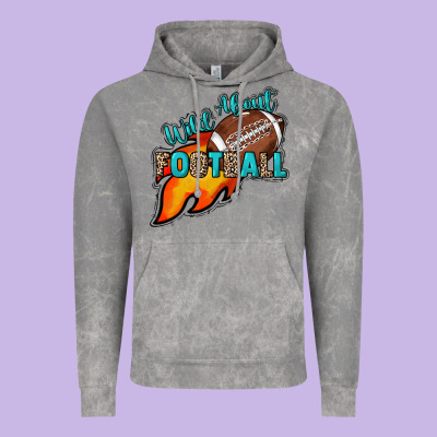 Wild About Football Vintage Hoodie Designed By Howdyjamesfarm