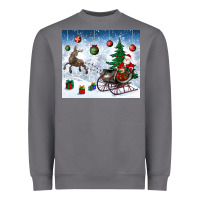 Storm christmas santa deer and presents Heavyweight Sweatshirt - BundleAndBundleShop