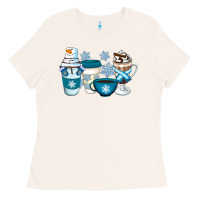 Bone Winter Coffee Cups Ladies Tee - Artiststas