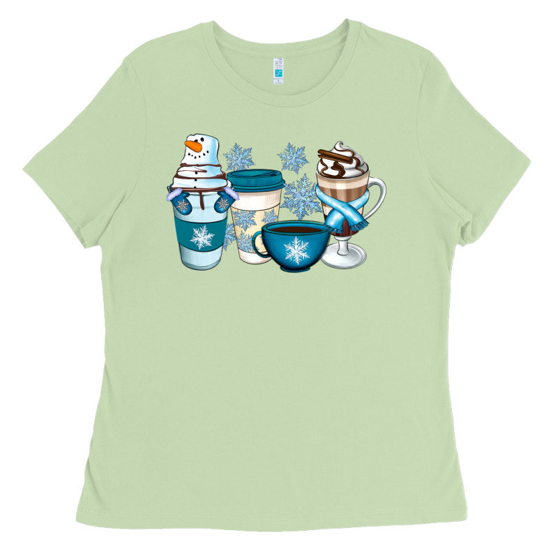 Winter Coffee Cups Ladies Tee by Artiststas | Teevron