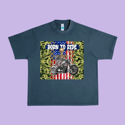 Born To Ride Urban Heavy Tee Designed By Tumblerdesignbyshophia