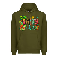 Army Green salty vibes tequila summer Premium Hoodie - Jasminsmagicworld