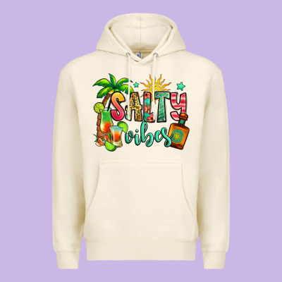Salty Vibes Tequila Summer Premium Hoodie Designed By Jasminsmagicworld