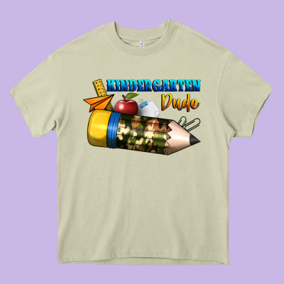 Kindergarten Dude Heavy Core Tee Designed By Bundleandbundleshop