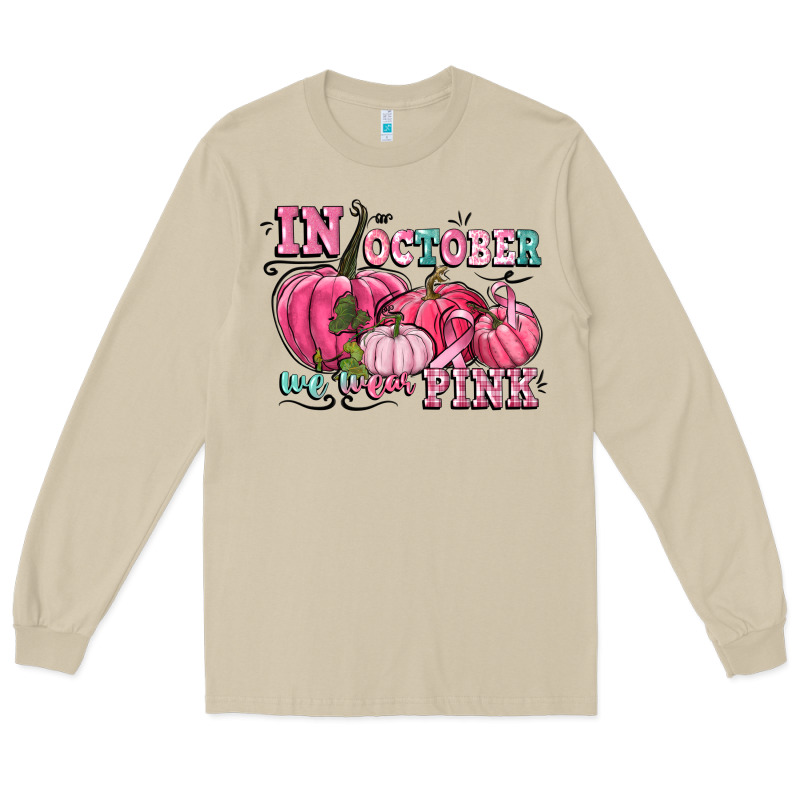 In October We Wear Pink Long Sleeve Tee by CowGirlArtShop | Teevron