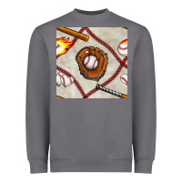 Storm baseball glove and bat seamless pattern Heavyweight Sweatshirt - BundleAndBundleShop