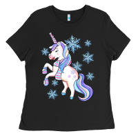 Black Winter unicorn Ladies Tee - Artiststas
