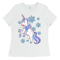 White Winter unicorn Ladies Tee - Artiststas