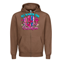 Chestnut All Booked For Valentines Zipper Hoodie - CowhideDigitalArt