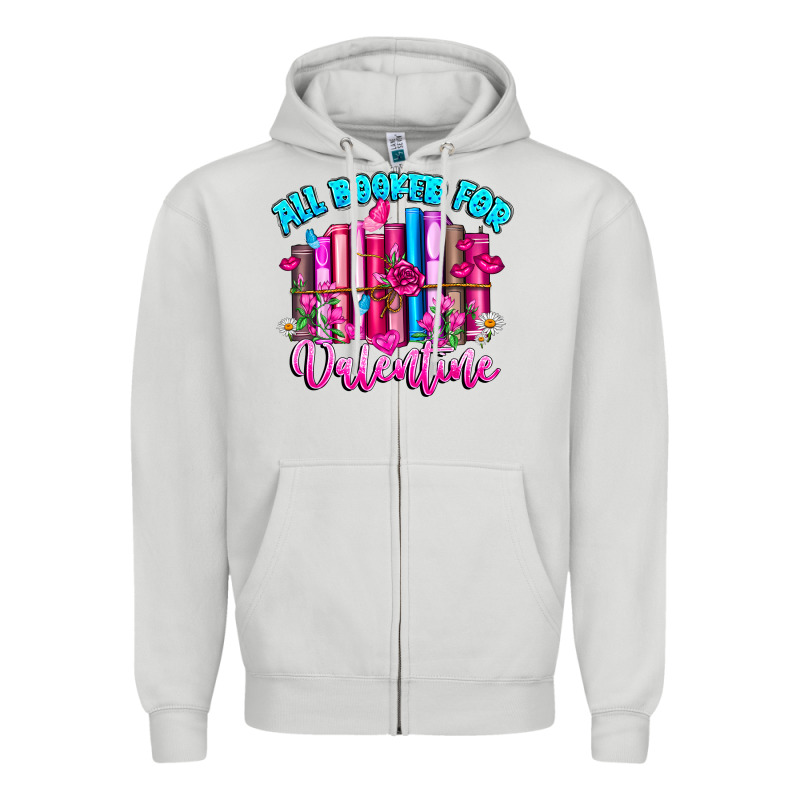All Booked For Valentines Zipper Hoodie by CowhideDigitalArt | Teevron