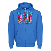 True Royal All Booked For Valentines Zipper Hoodie - CowhideDigitalArt