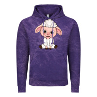 Cloud Purple Cartoon Lamb Vintage Hoodie - HowdyJamesFarm