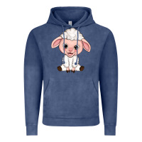Vintage Denim Cartoon Lamb Vintage Hoodie - HowdyJamesFarm
