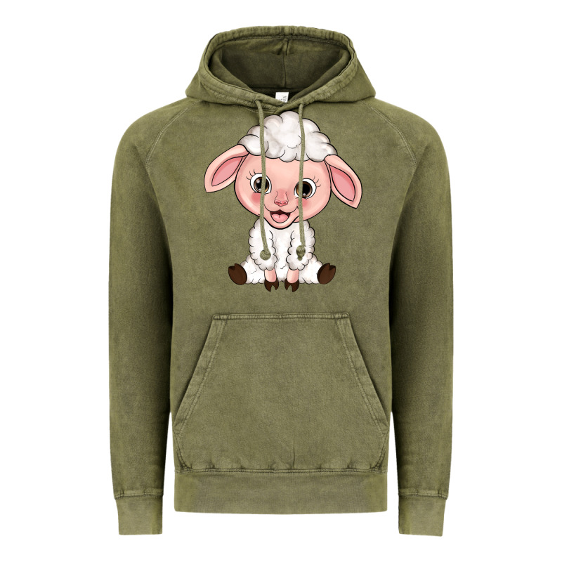 Cartoon Lamb Vintage Hoodie by HowdyJamesFarm | Teevron
