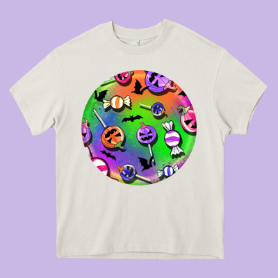 Halloween Round Earrings 4 Heavy Core Tee Designed By Bundleandbundleshop