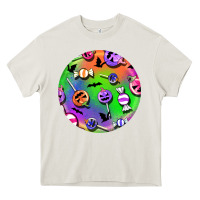 Cream halloween round earrings 4 Heavy Core Tee - BundleAndBundleShop