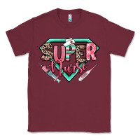 Burgundy super nurse Classic Tee - RanaPortraitStore