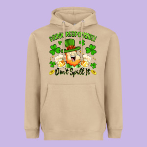 Drink Responsibly Dont Spill It Heavyweight Hoodie Designed By Artiststas
