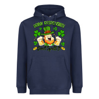 Navy drink responsibly dont spill it Heavyweight Hoodie - Artiststas