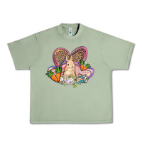 Oil Green Easter heart Easter Day Urban Heavy Tee - HowdyJamesFarm