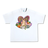 White Easter heart Easter Day Urban Heavy Tee - HowdyJamesFarm